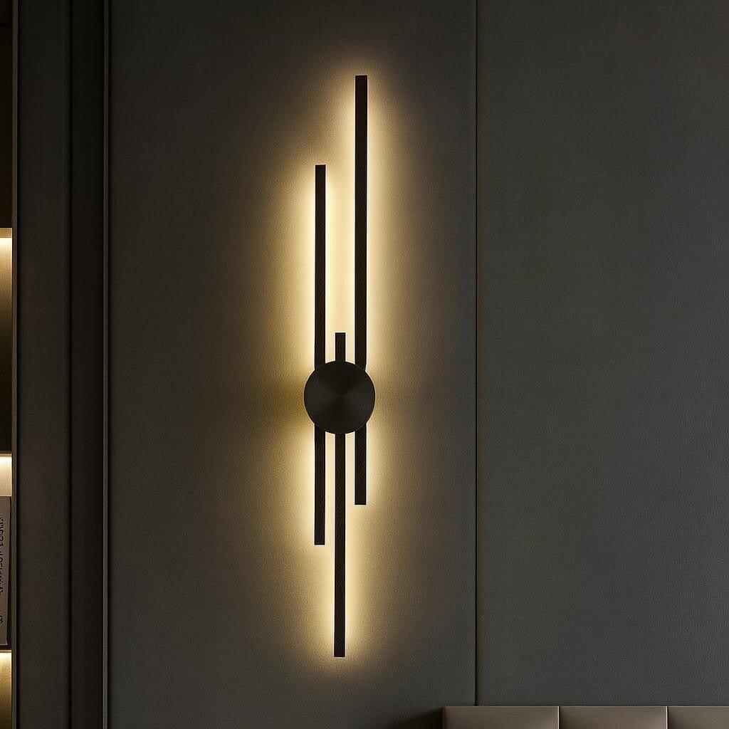 ثريا جدارية اسود ثلاث درجات اضاءة