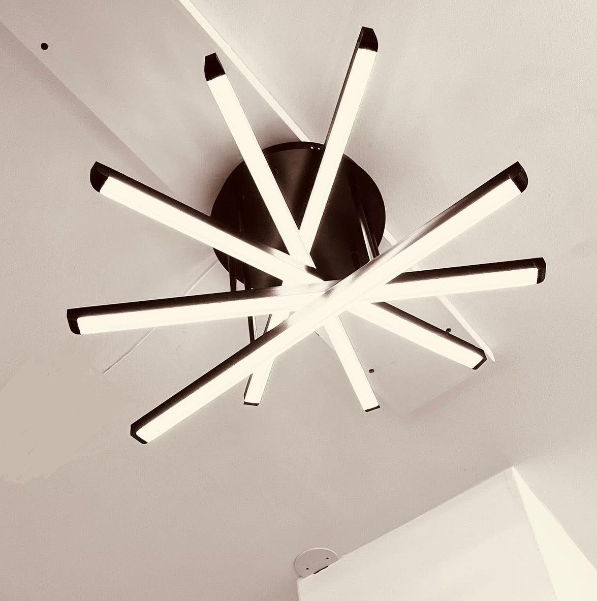 ثريا لطش ليد اسود 3 درجات اضاءة