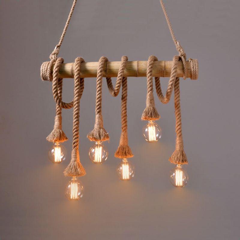 ثرية القصب مع لمبات الفحم